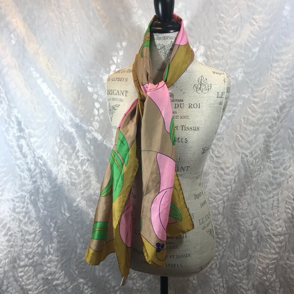 Vintage Trevira Star Scarf Geometric Artsy - Picture 1 of 7